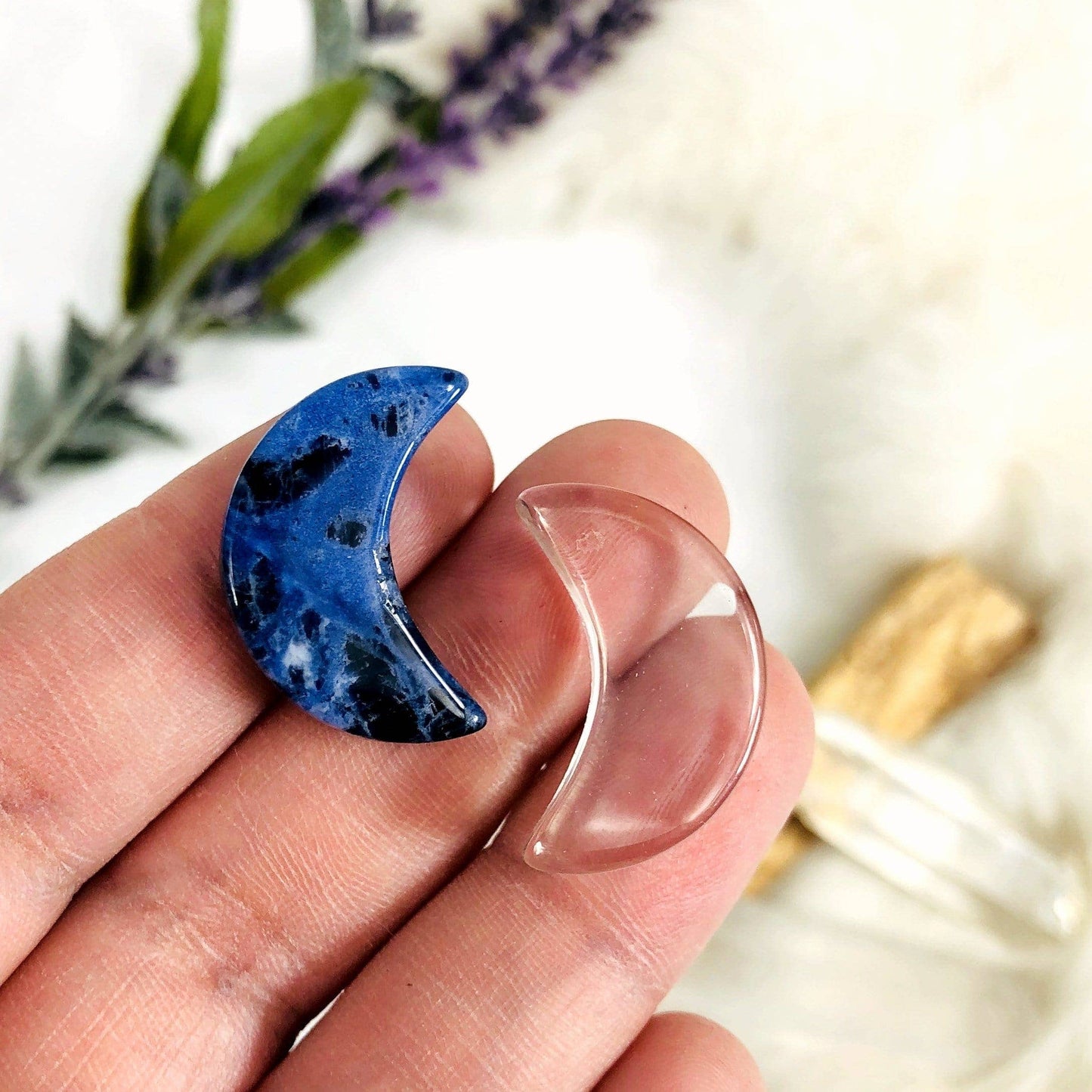Crystal Gemstone Moon Cabochon