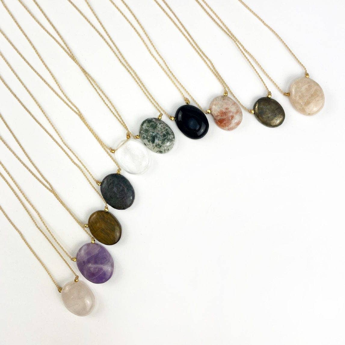 Worry Stone Necklace on Cord