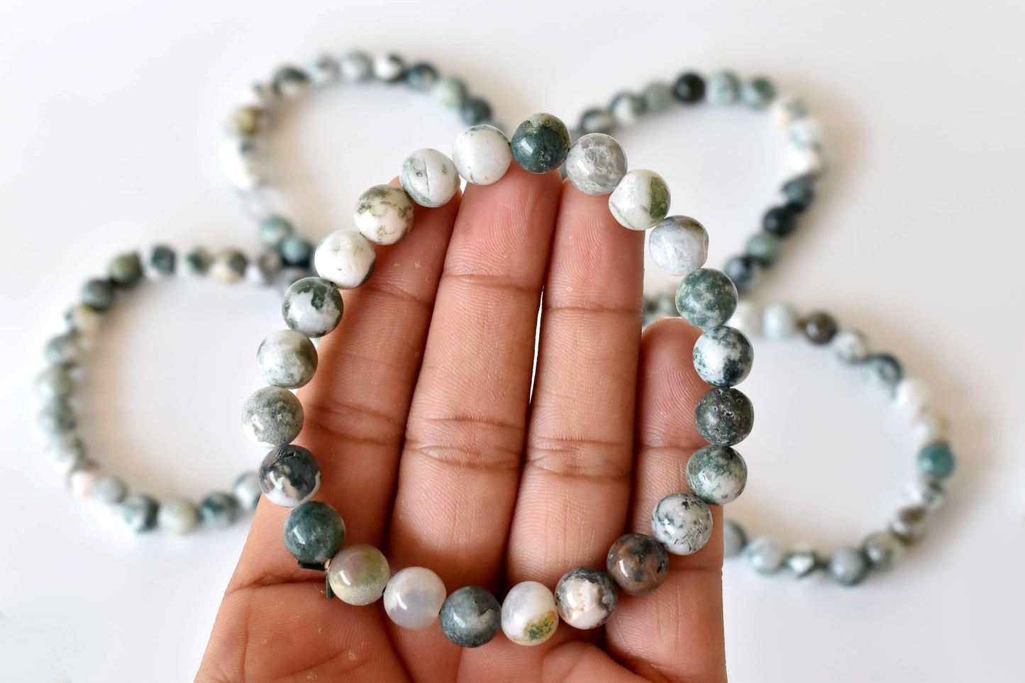Tree Agate Bracelet 4mm