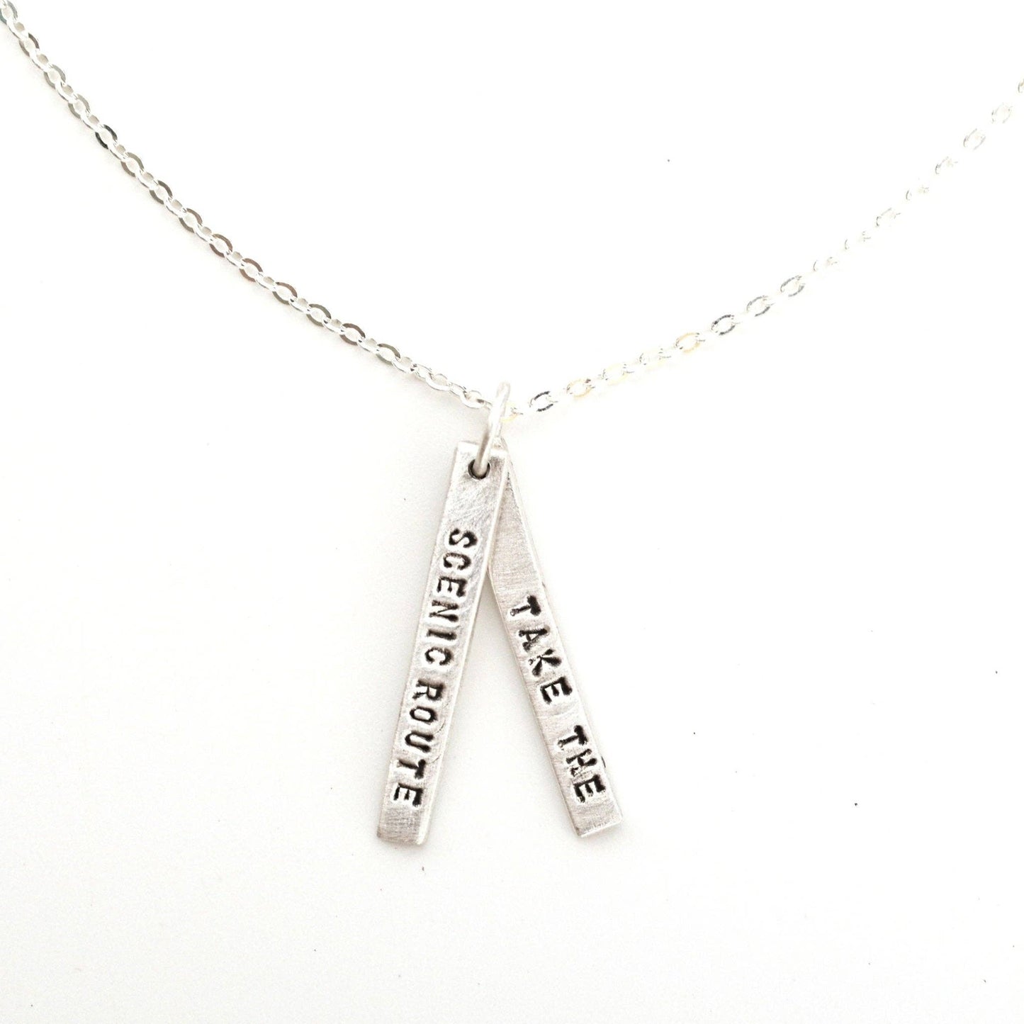 Take the scenic route - Quote Necklace