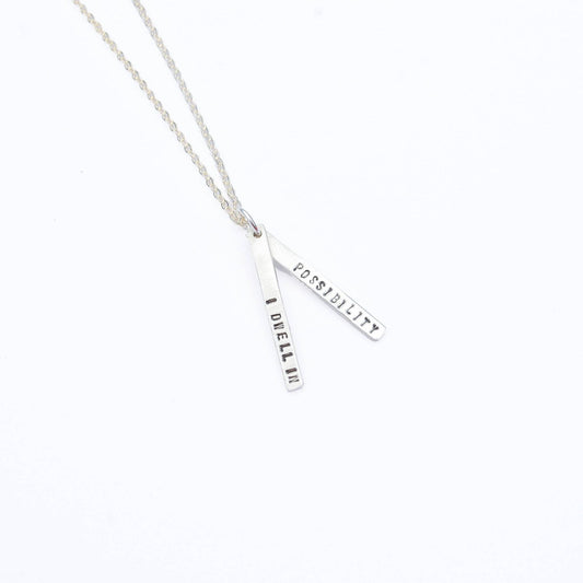 I Dwell in Possibility - Emily Dickinson Quote Necklace