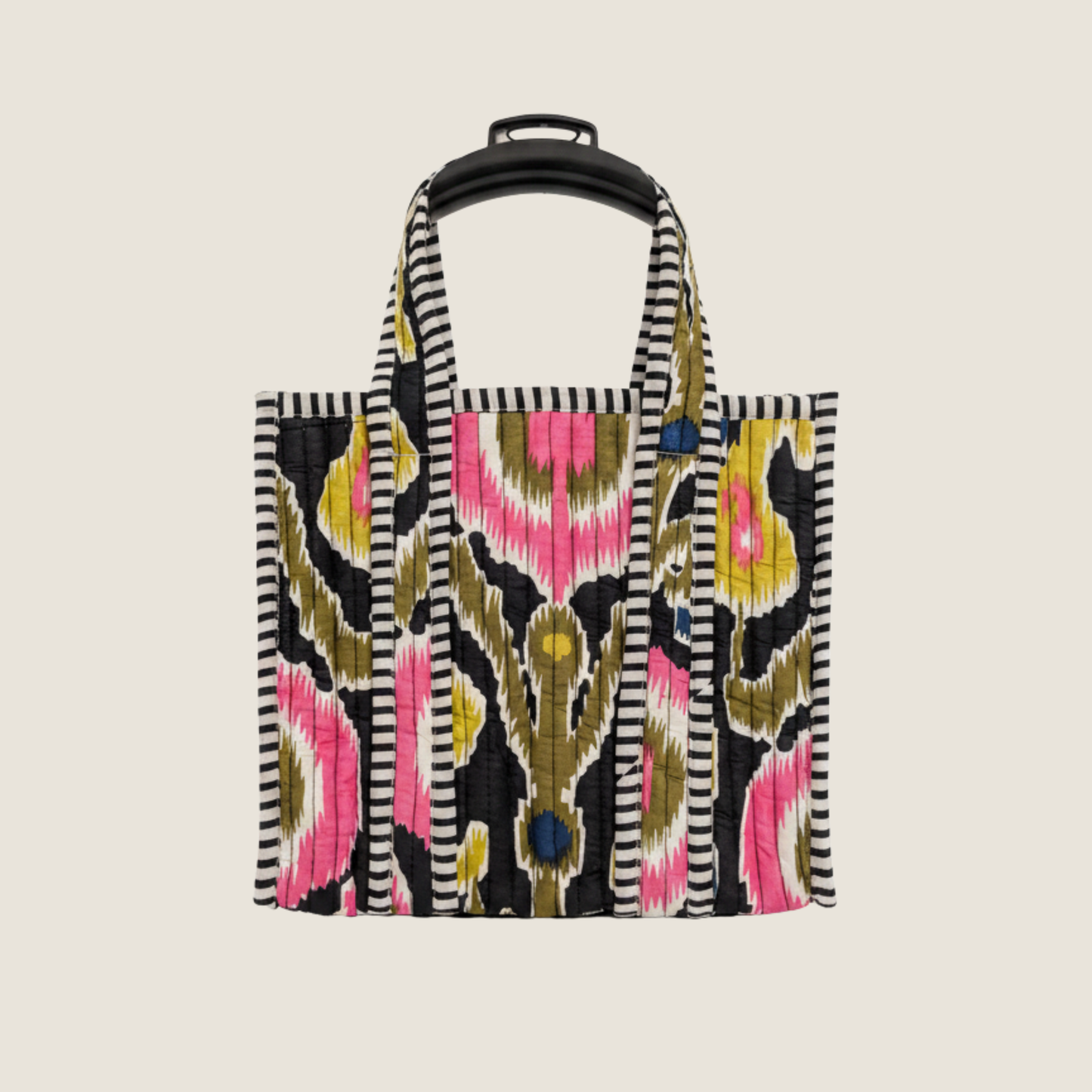 Ikat Quilted Cotton Lunch Tote