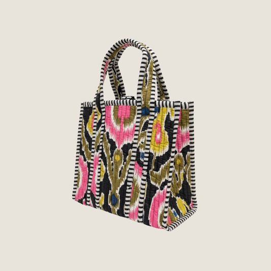 Ikat Quilted Cotton Lunch Tote