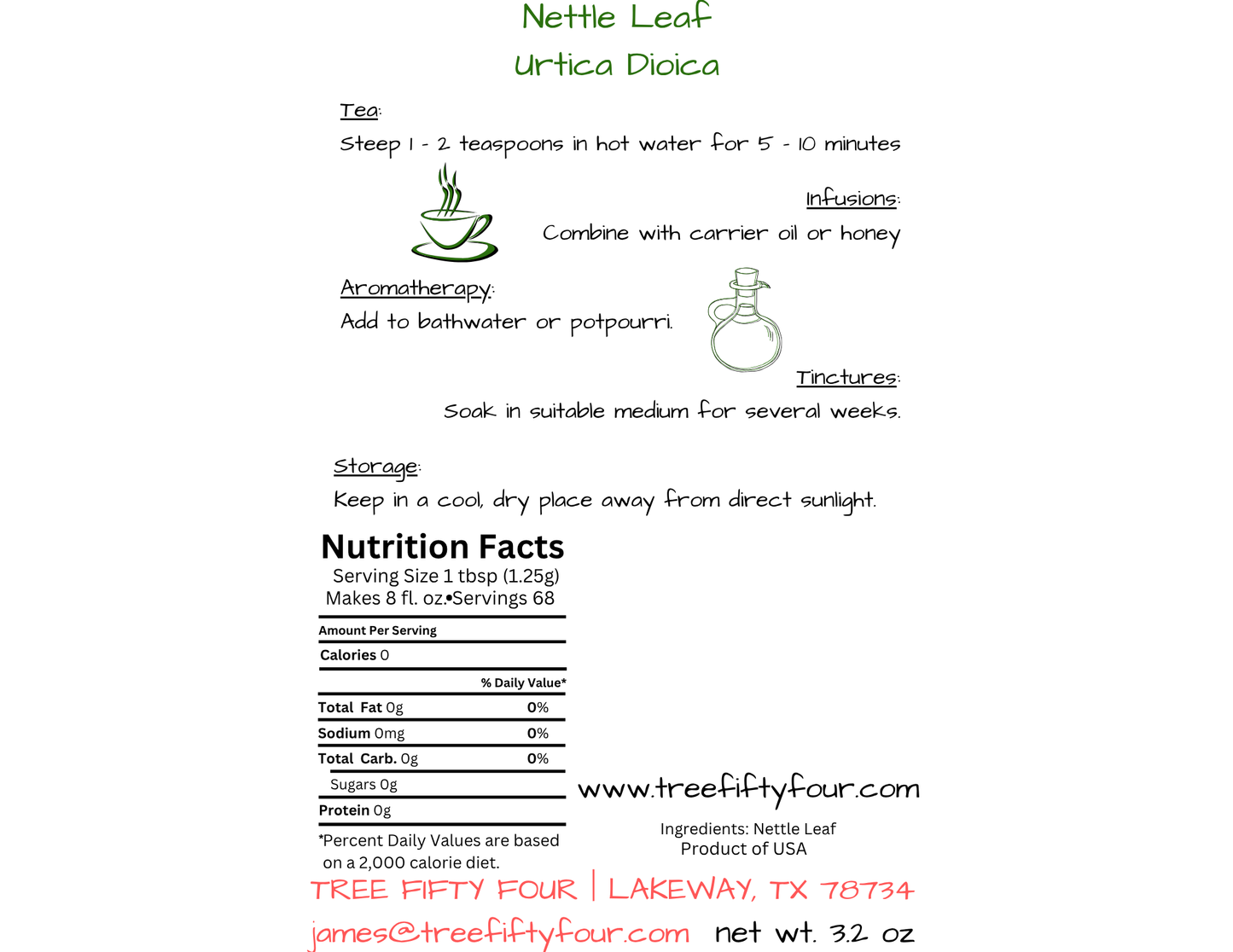 Nettle Leaf - 1oz.