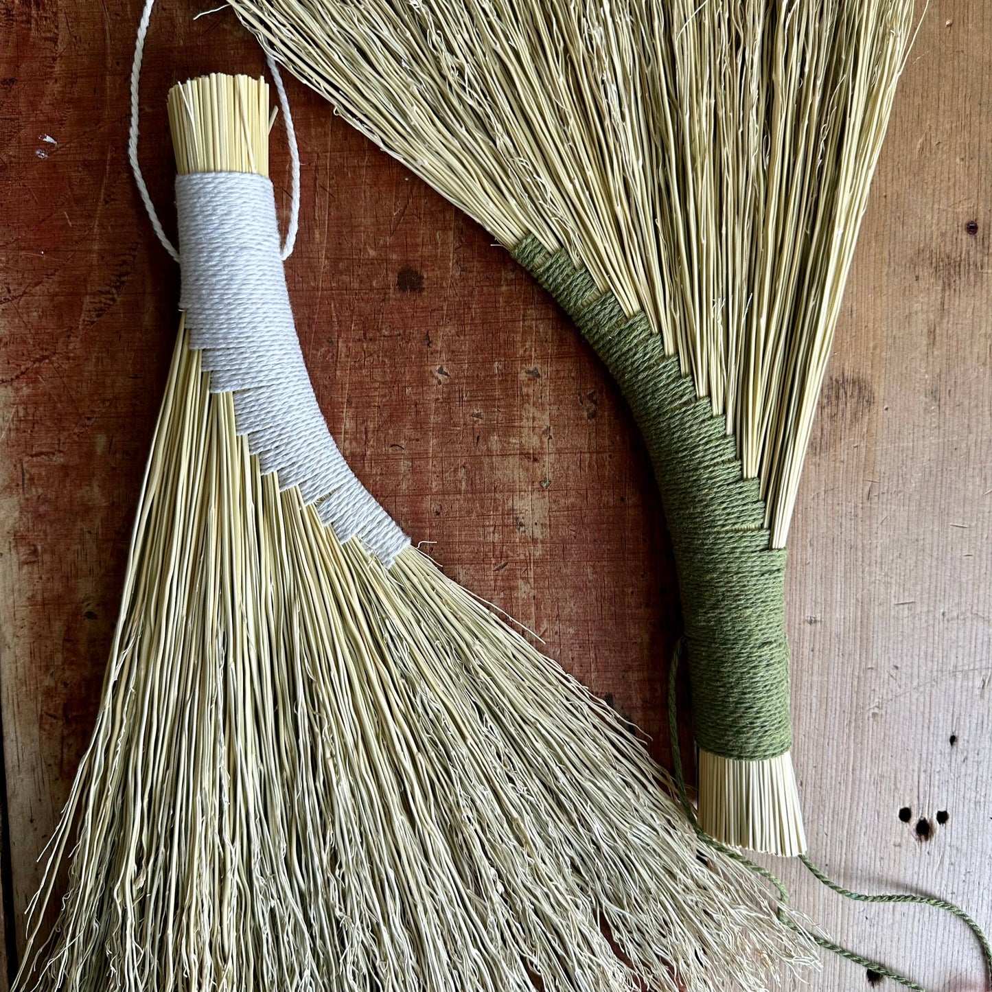 Turkey Wing Hand Broom — Olive