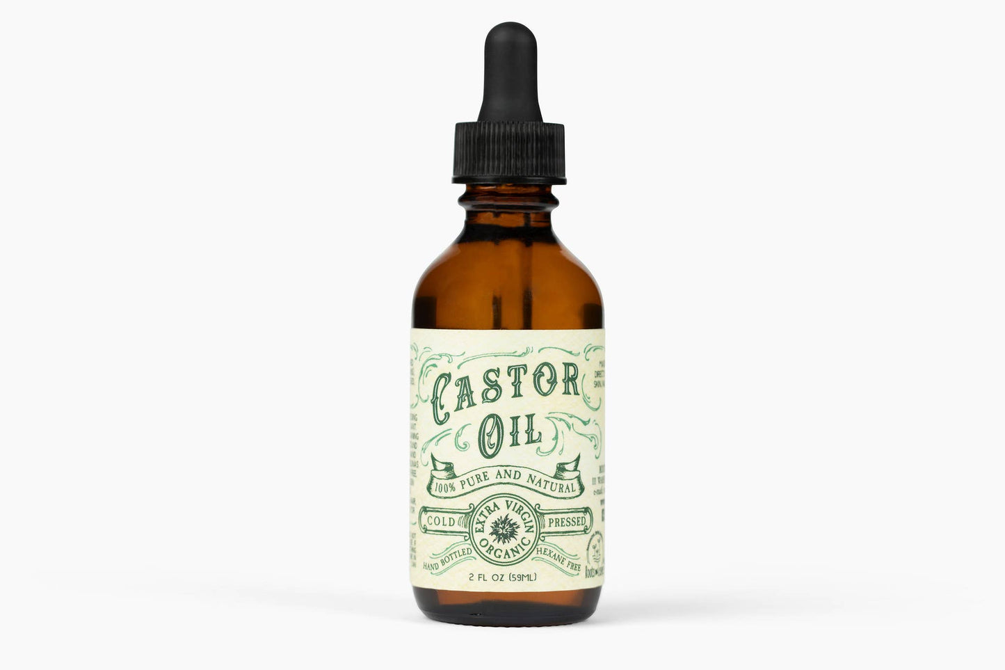 Organic Cold Pressed Hexane Free Castor Oil: 2 oz