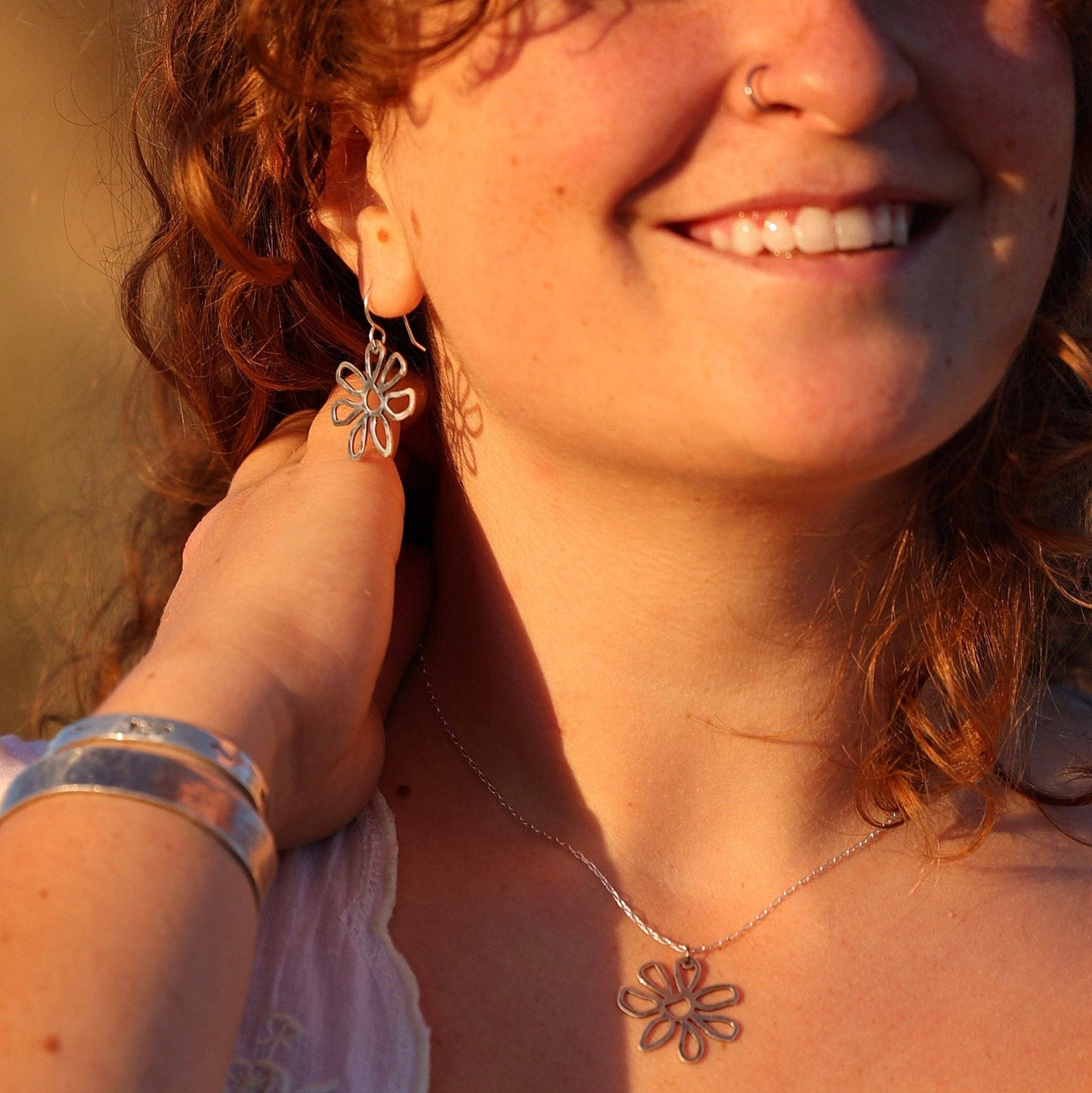 Ziggy Earrings: Silver / Small