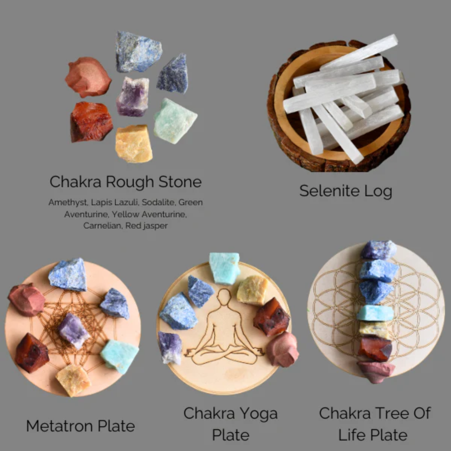 7 Chakra Rough Stone Set