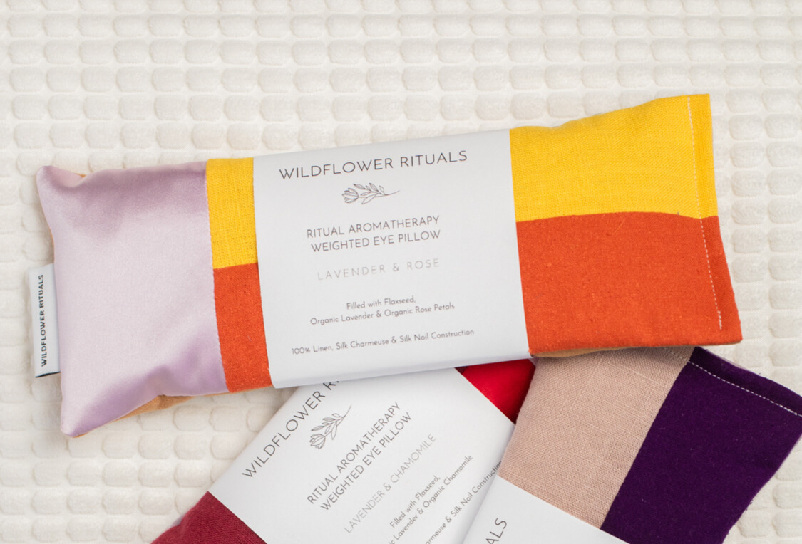 Aromatherapy Weighted Eye Pillow Patchwork- Rose & Lavender