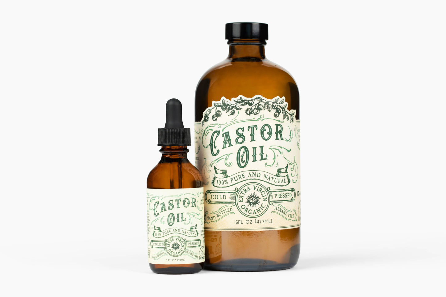 Organic Cold Pressed Hexane Free Castor Oil: 2 oz