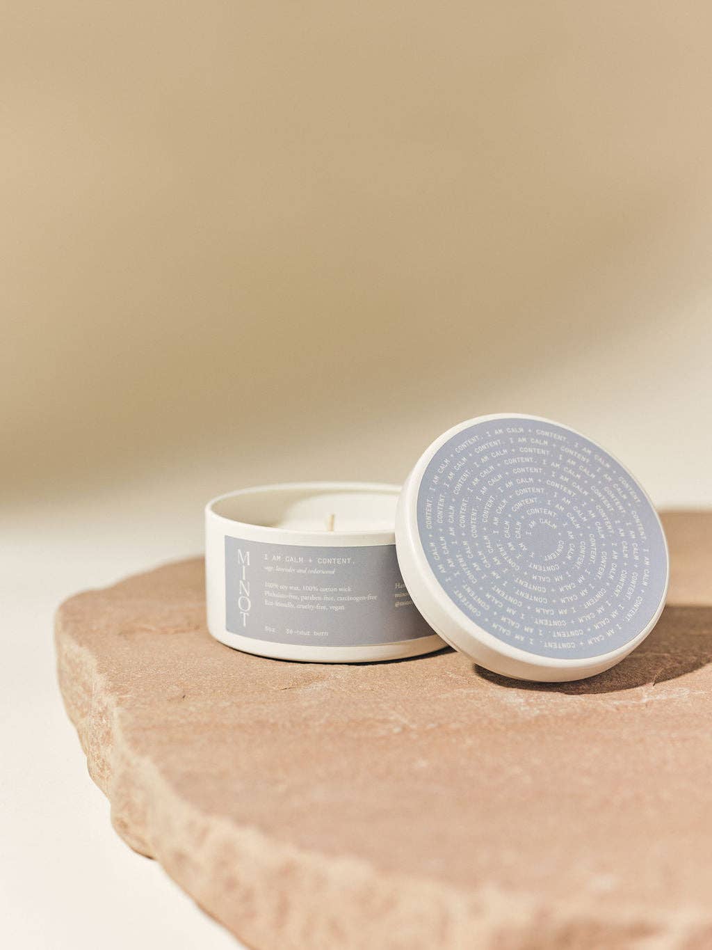 CALM + CONTENT - Soy Tin Candle