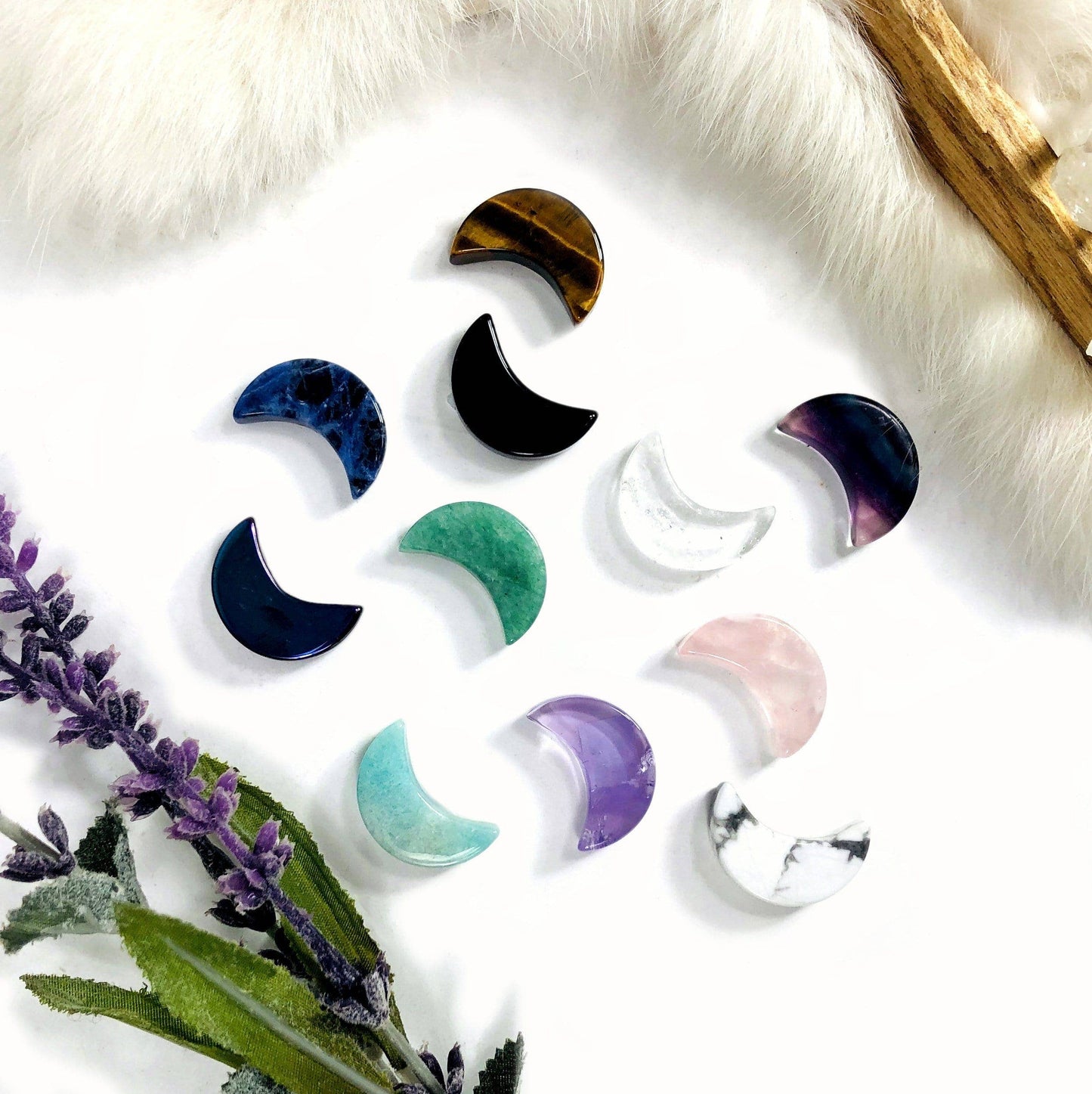 Crystal Gemstone Moon Cabochon