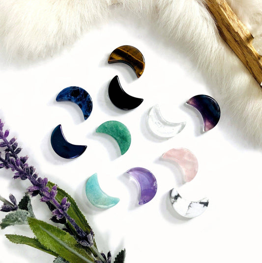 Crystal Gemstone Moon Cabochon
