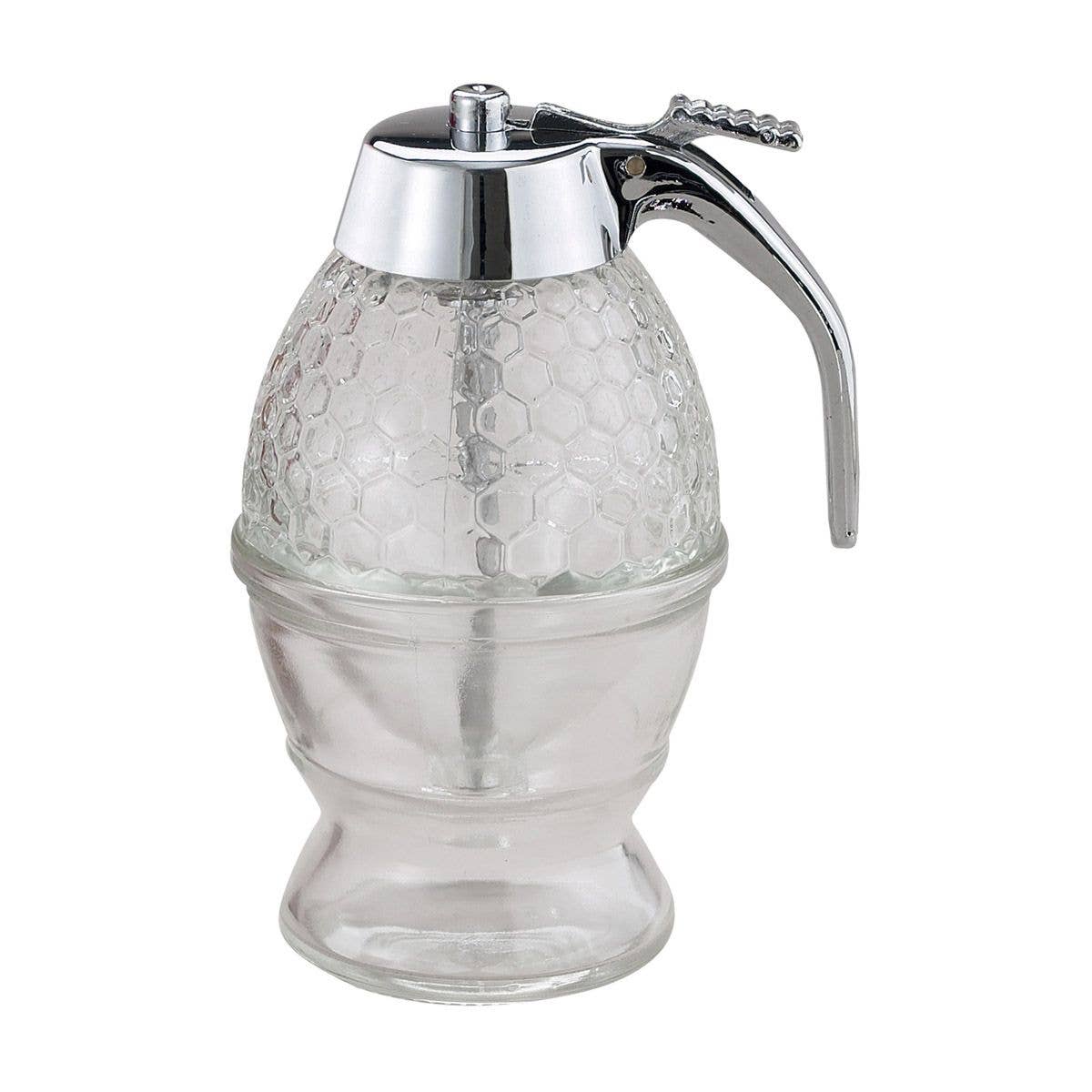 Glass Syrup Dispenser with Stand - No Drip!