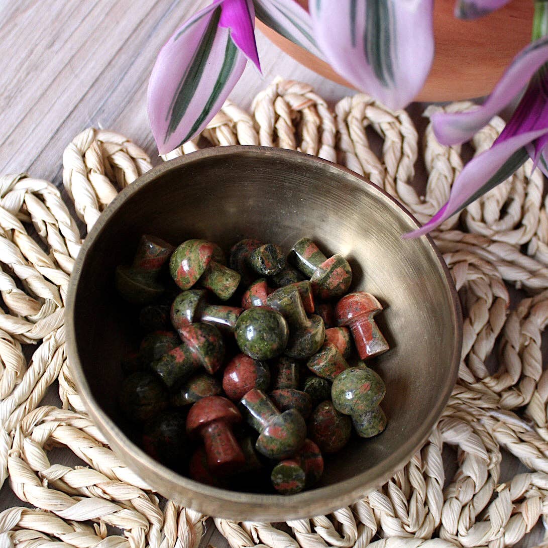 Unakite Jasper Mini Mushroom