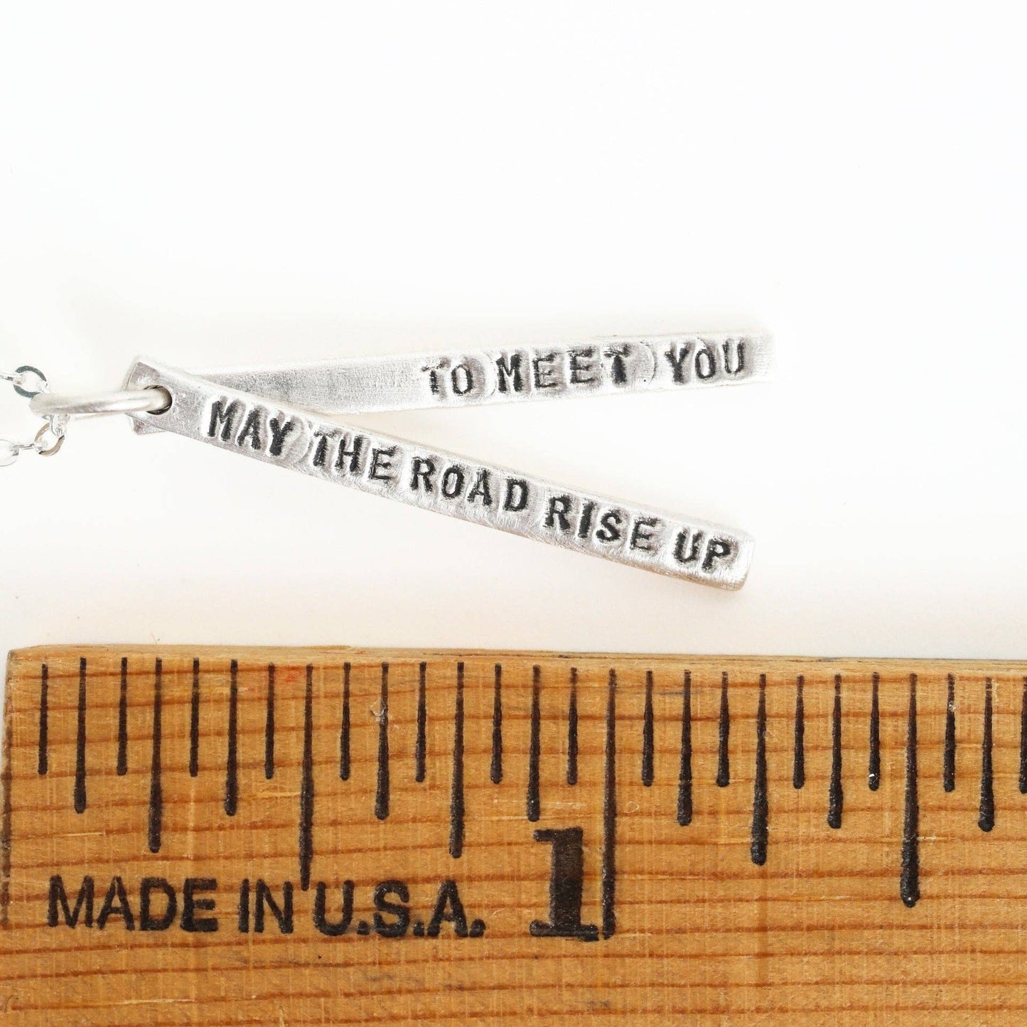 “May the road rise up to meet you” Quote Necklace