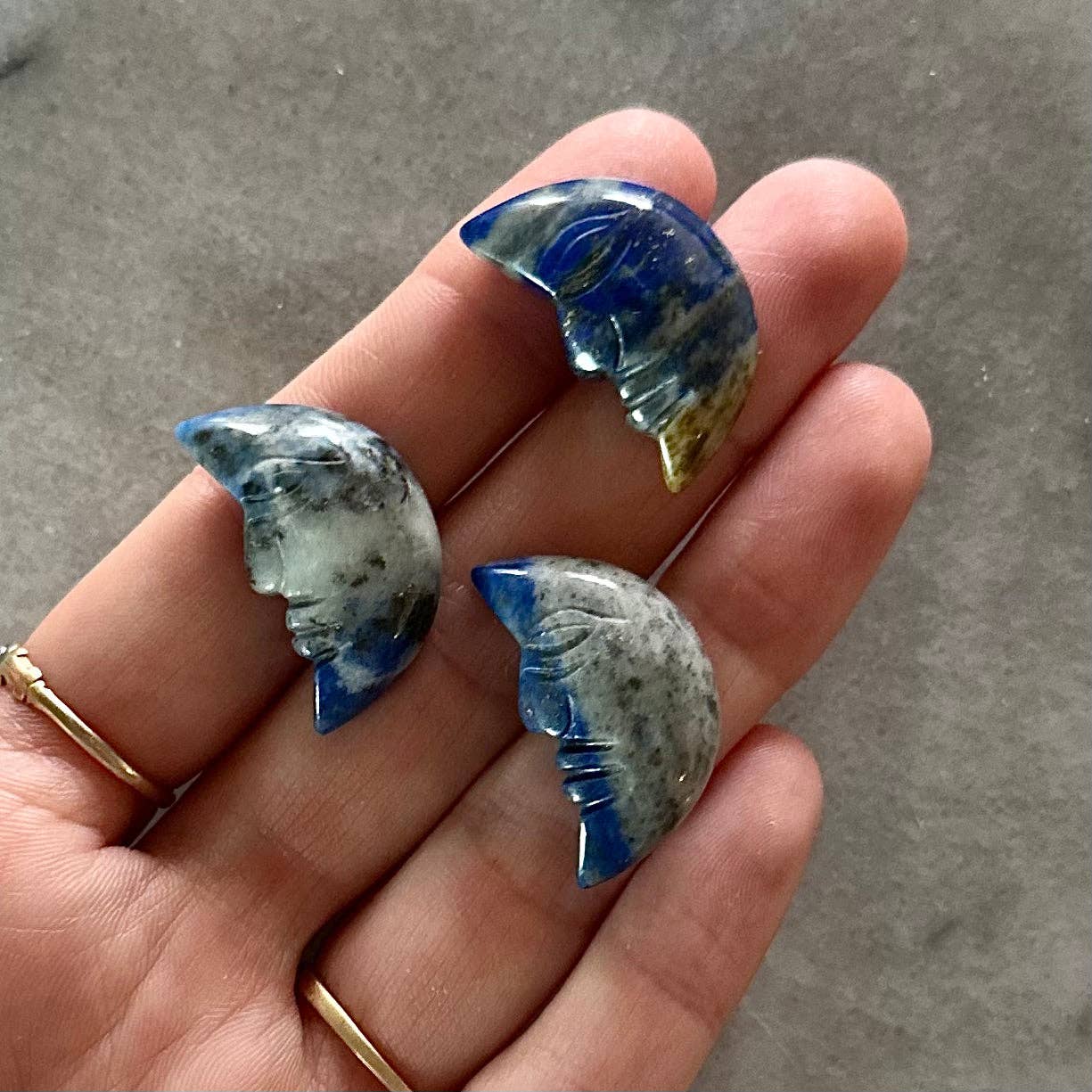 Lapis Lazuli Moon Face