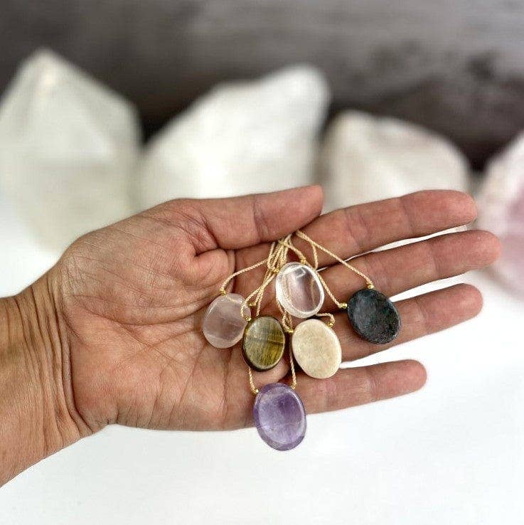 Worry Stone Necklace on Cord