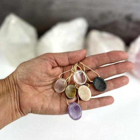 Worry Stone Necklace on Cord