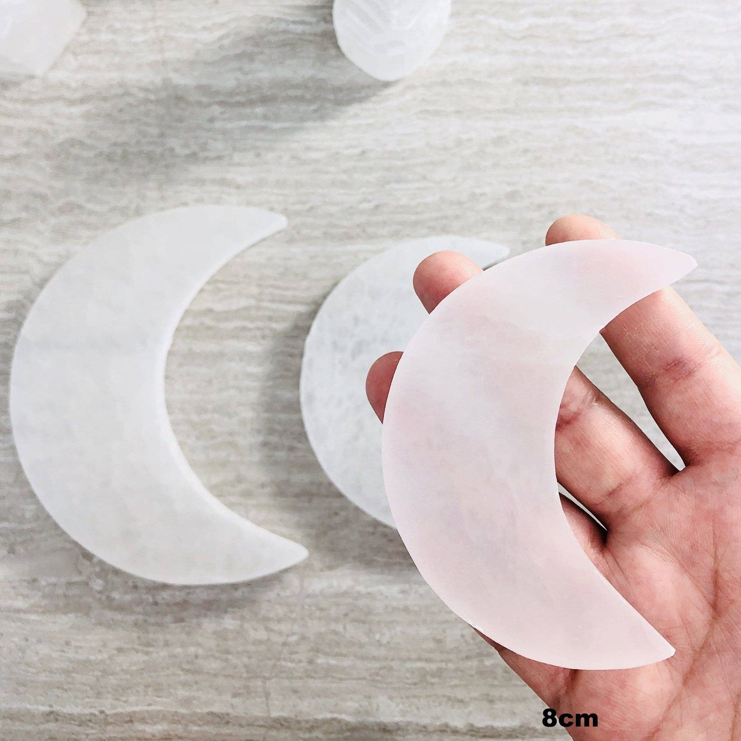 Selenite Moon Slice