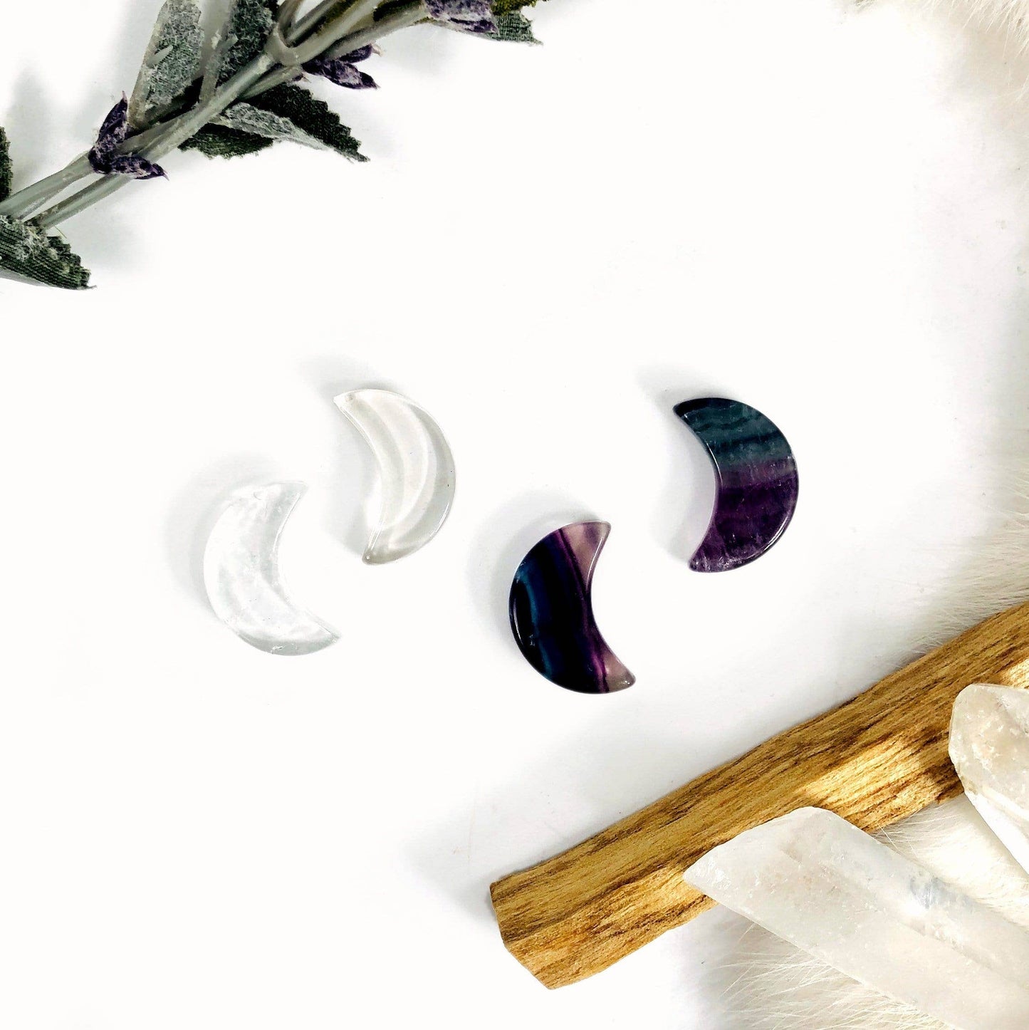 Crystal Gemstone Moon Cabochon