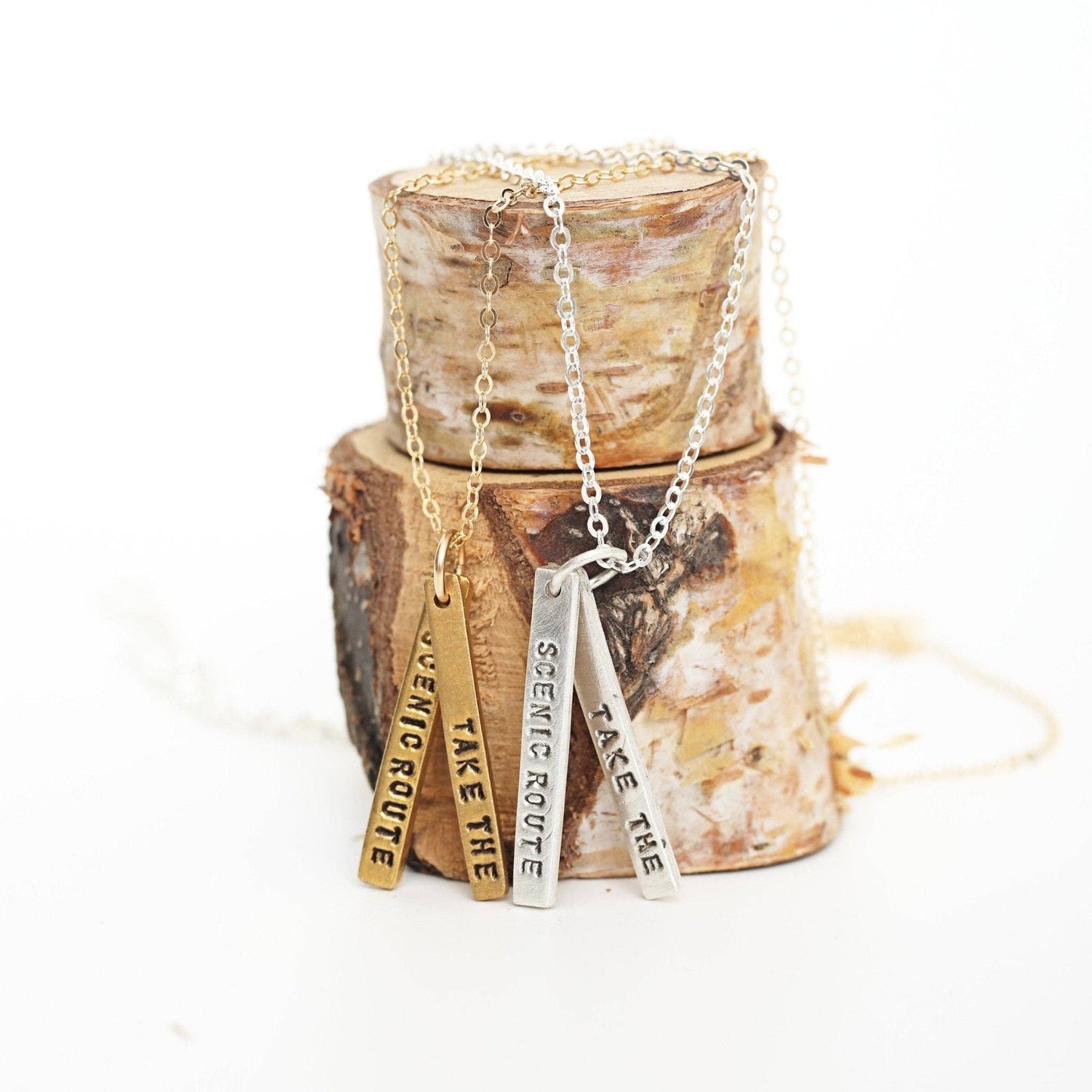 Take the scenic route - Quote Necklace