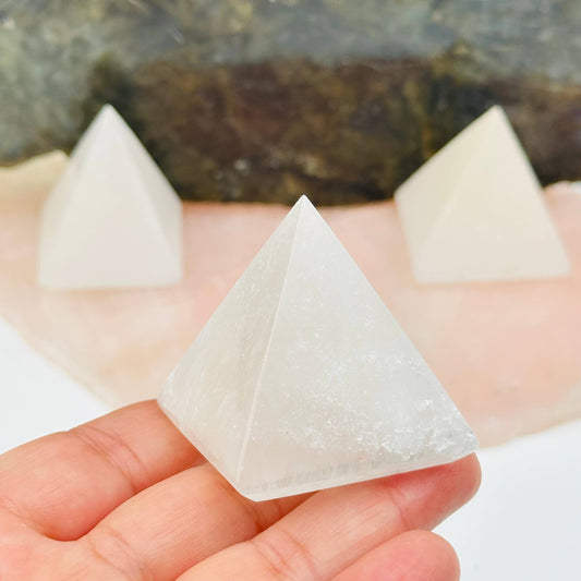 Selenite Chakra Pyramid