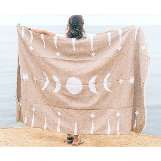 Moon Phases Mexican Yoga Blanket