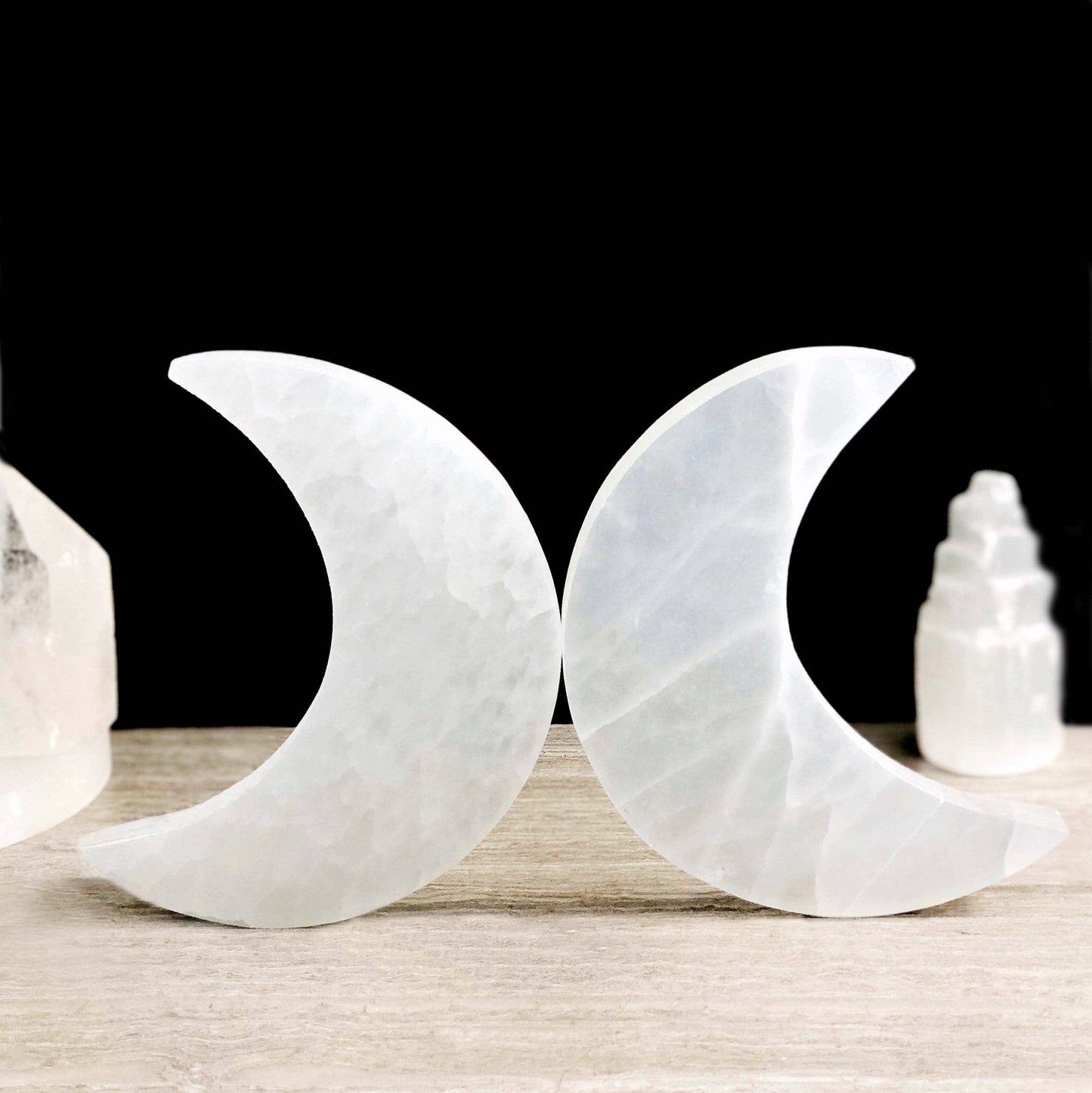 Selenite Moon Slice