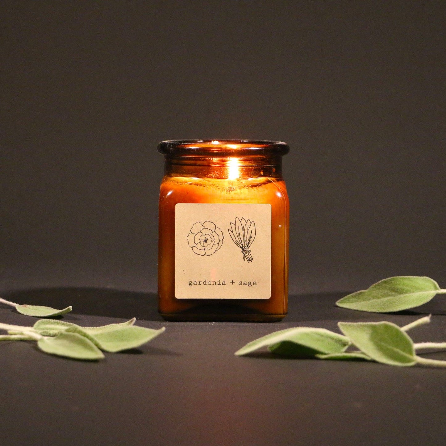 Gardenia + Sage Candle