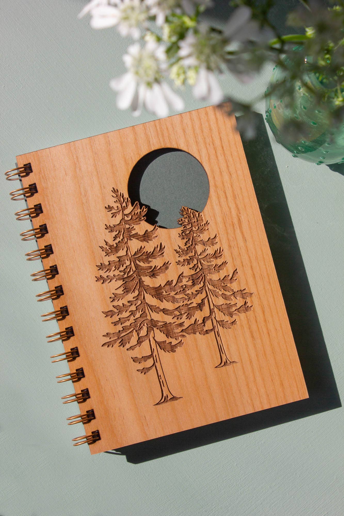 Evergreen Trees Wood Journal