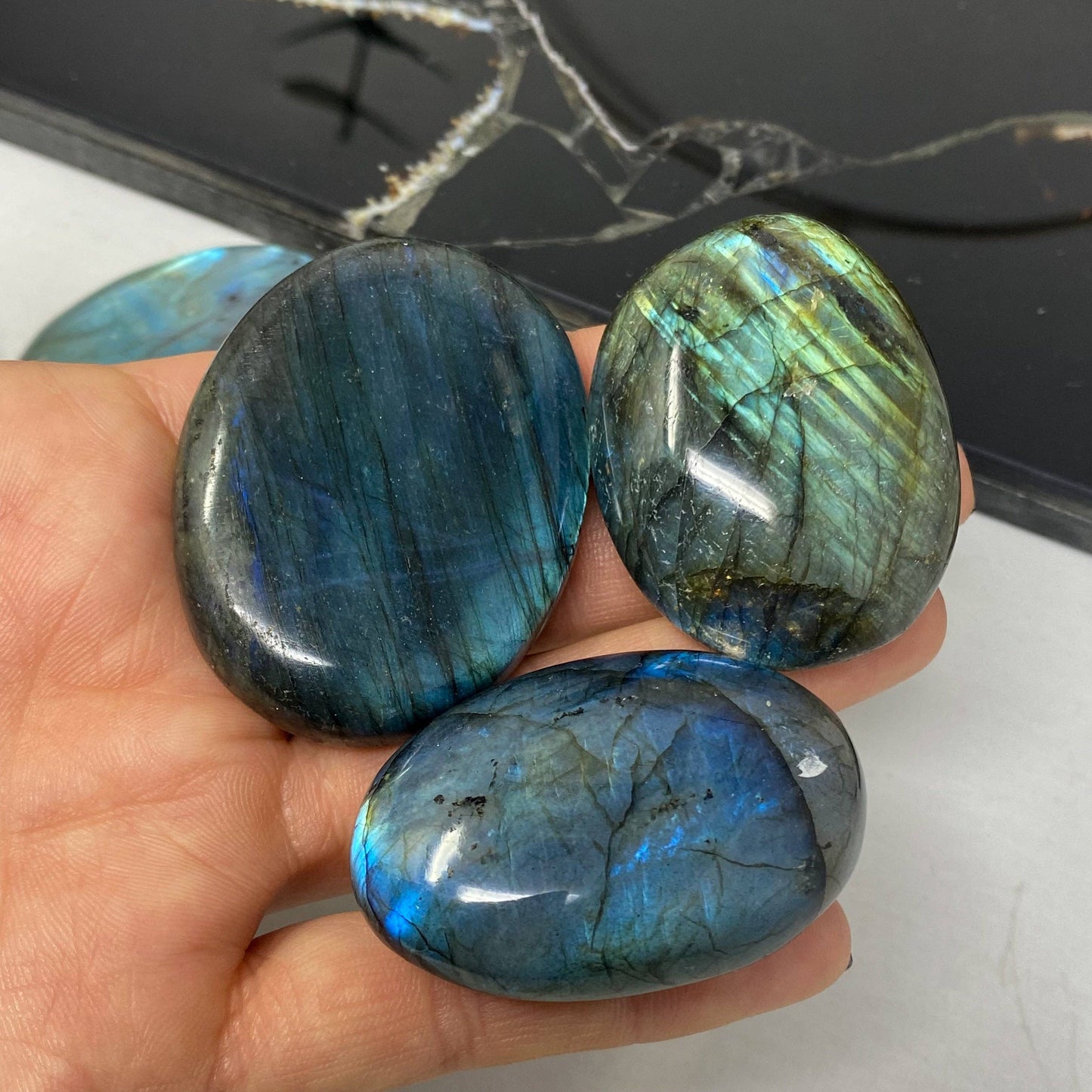 Mini Labradorite Palm Stone