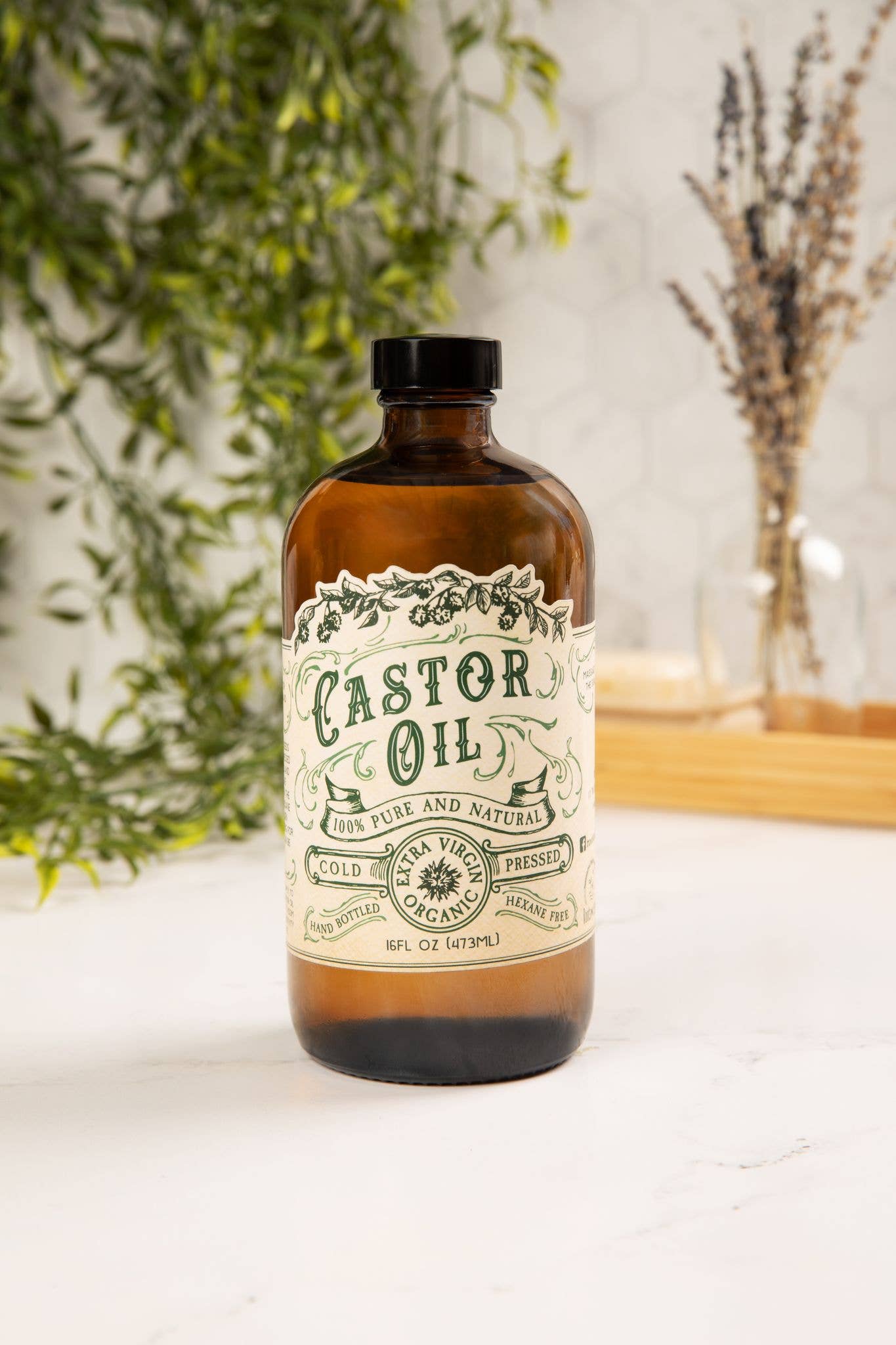 Organic Cold Pressed Hexane Free Castor Oil: 2 oz