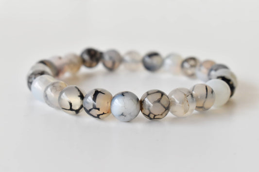 Dragon Vein Agate Bracelet 4mm