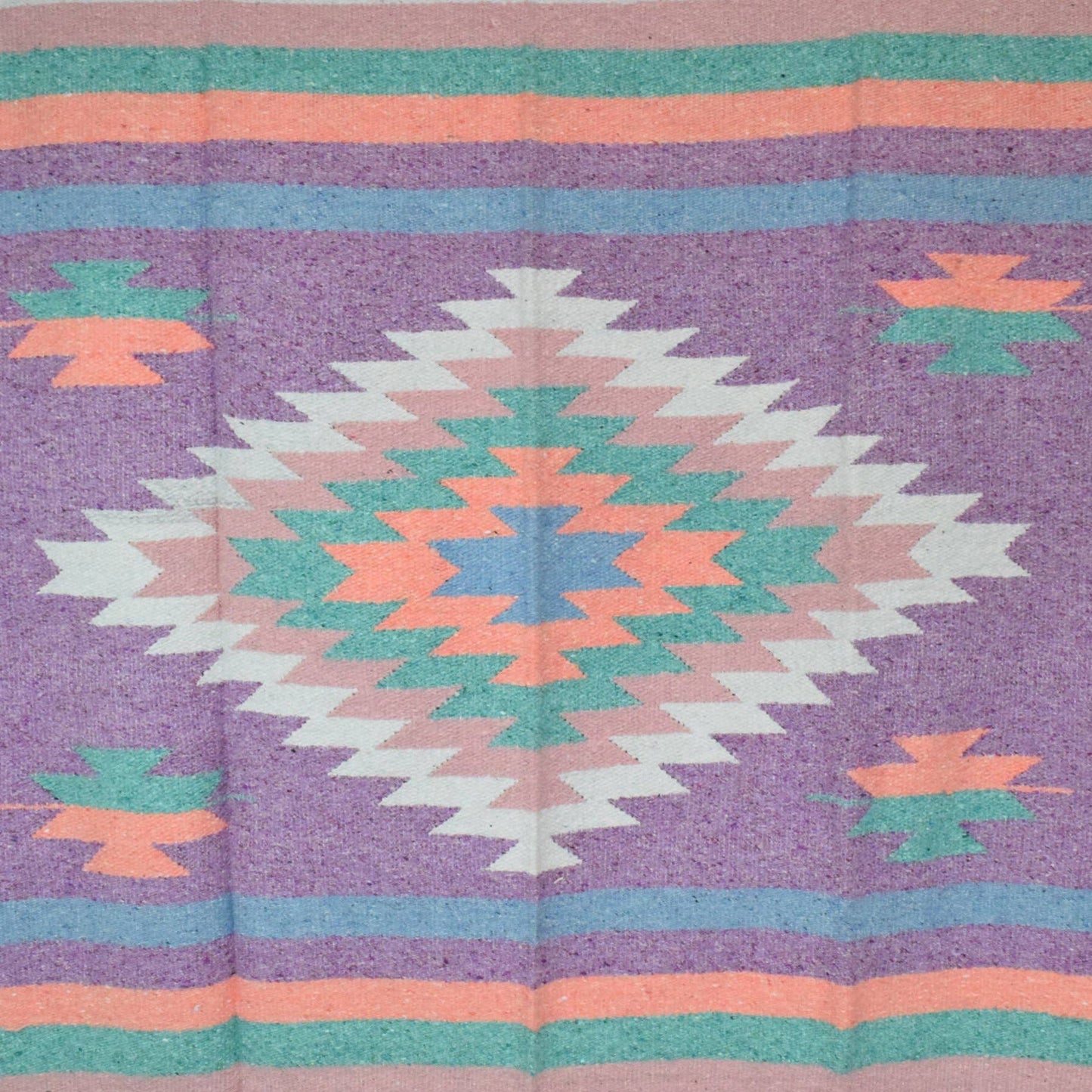 Purple Pastel Aztec Diamond Mexican Yoga Blanket