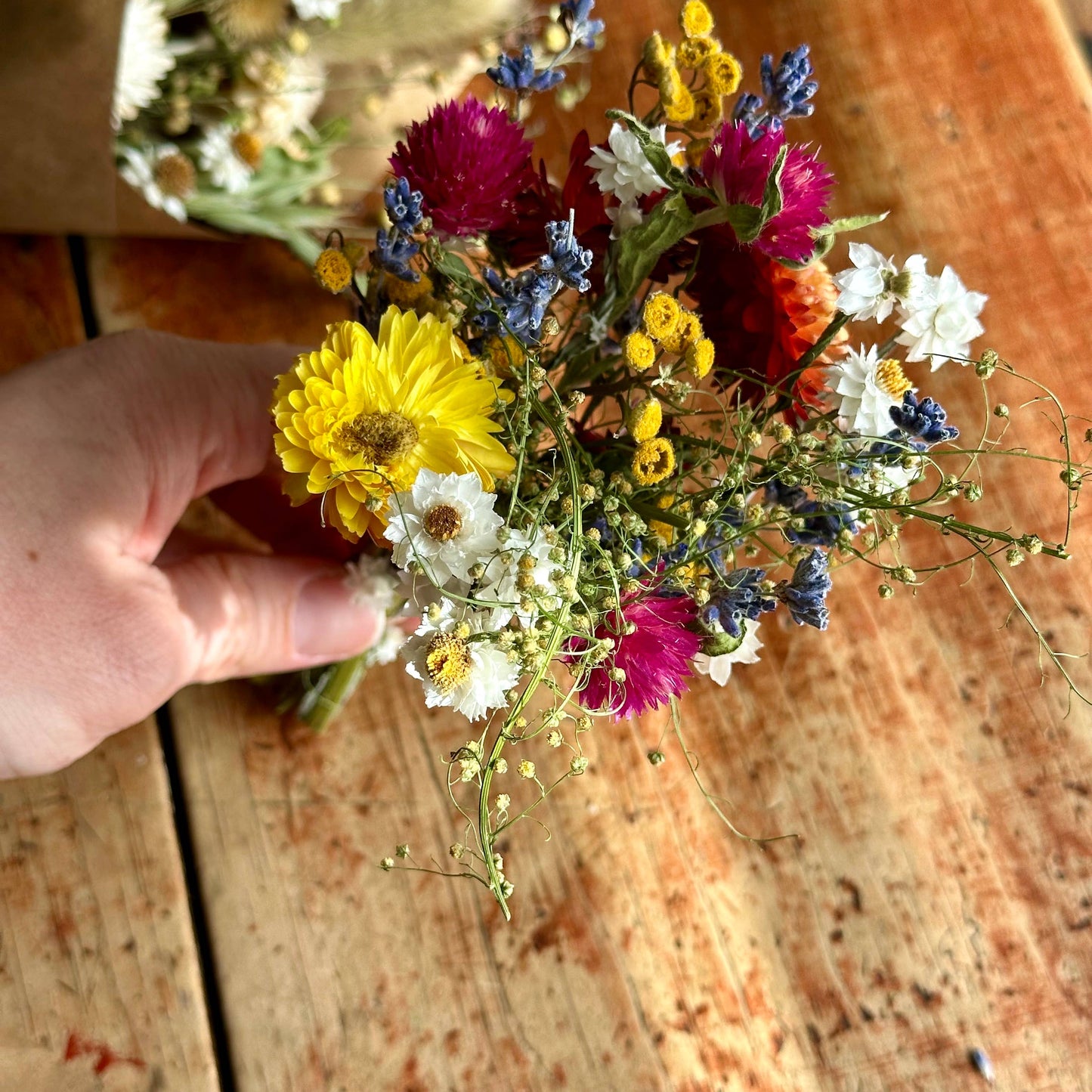 Dried Multicolor Floral Bouquet