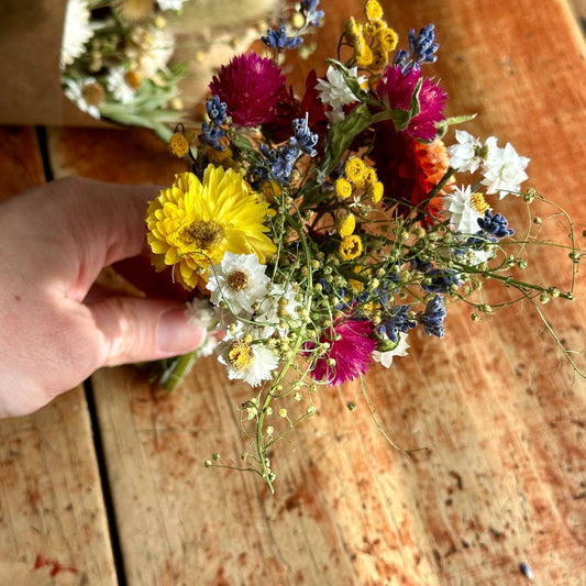 Dried Multicolor Floral Bouquet