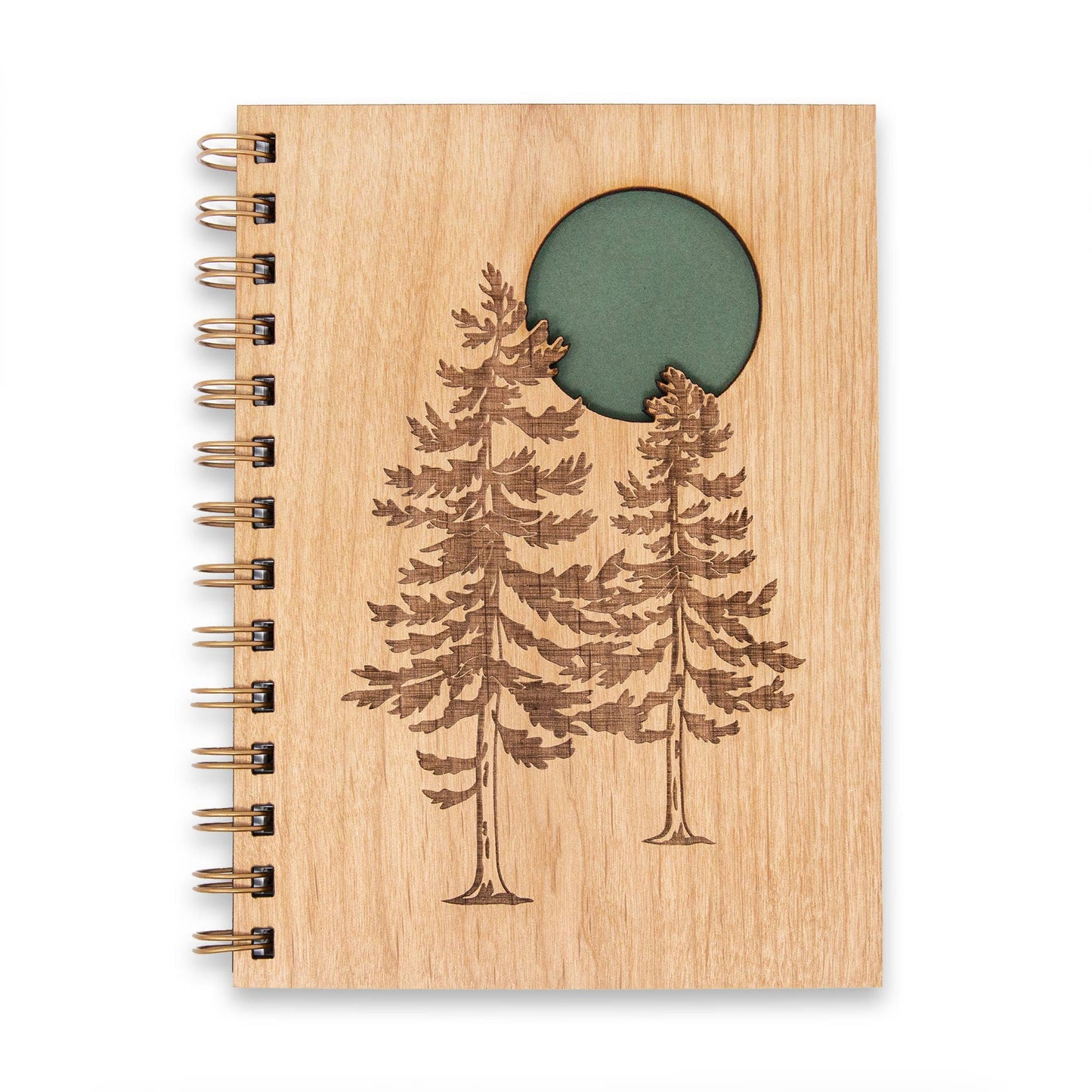 Evergreen Trees Wood Journal