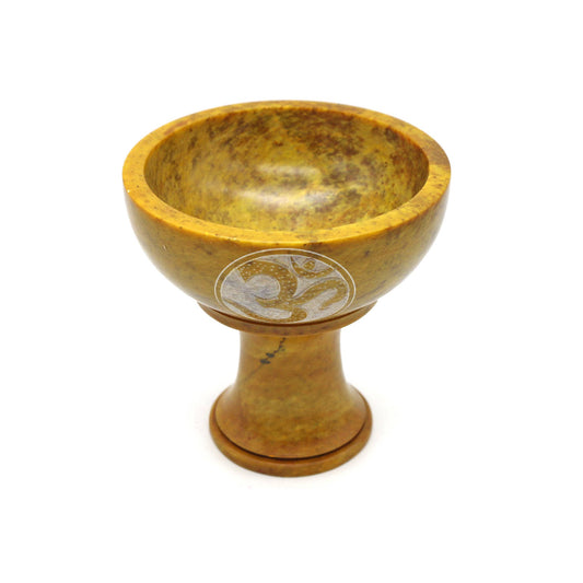 Soapstone Smudge Bowl w/ Stand - OM