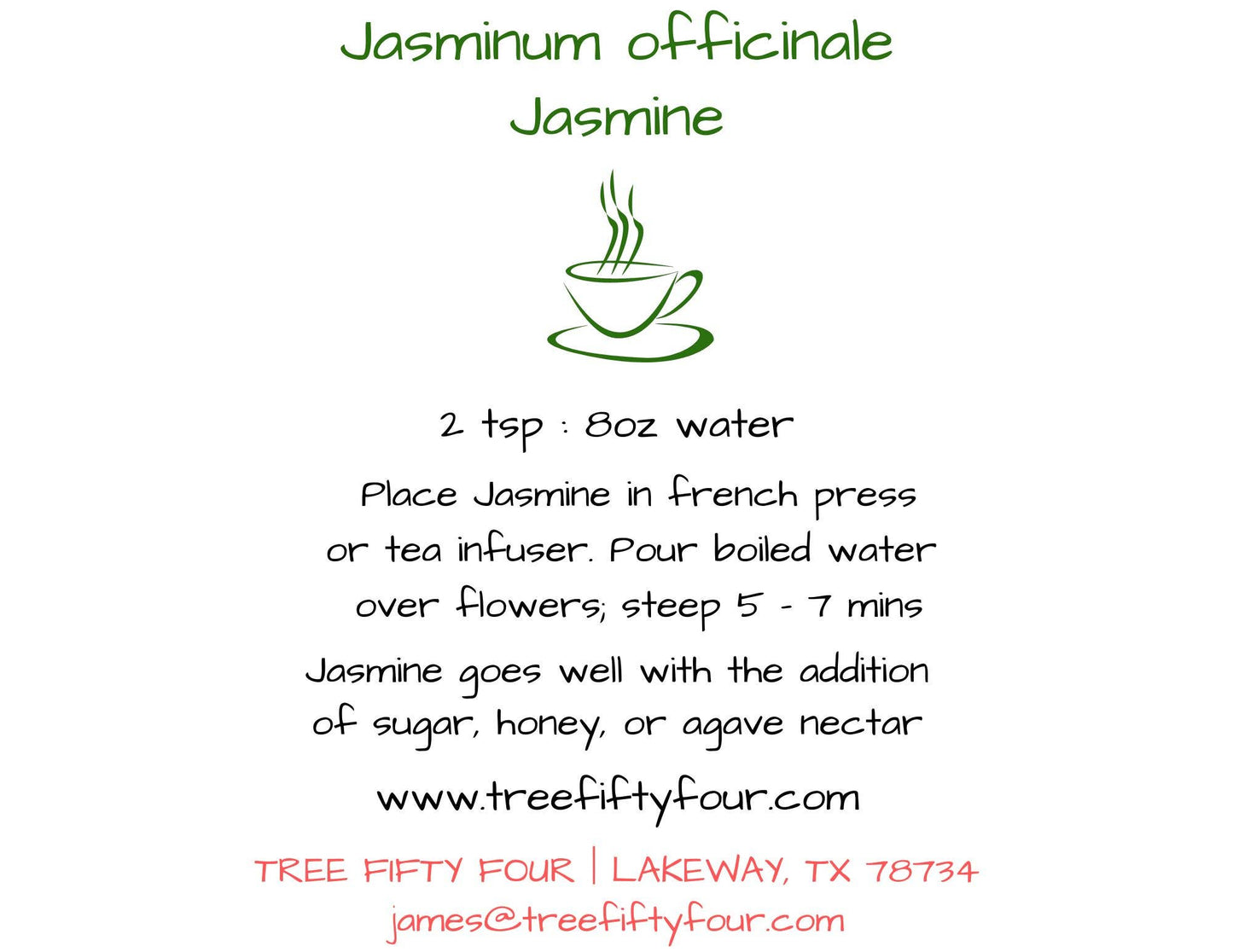 Jasmine Whole Flower - 1oz.