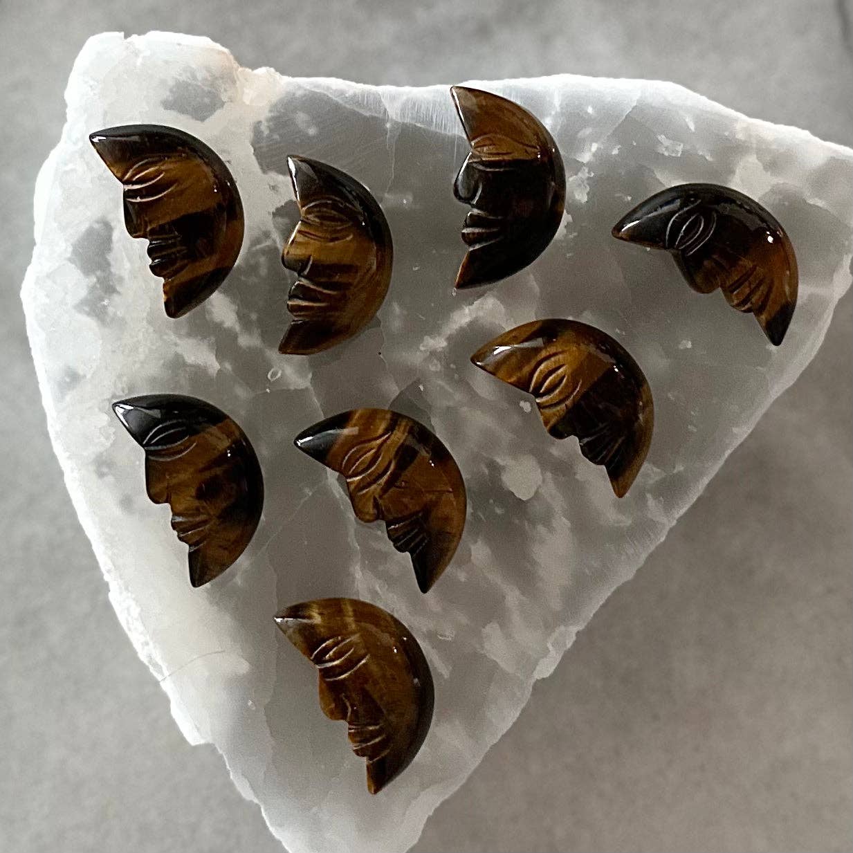 Tiger's Eye Moon Face