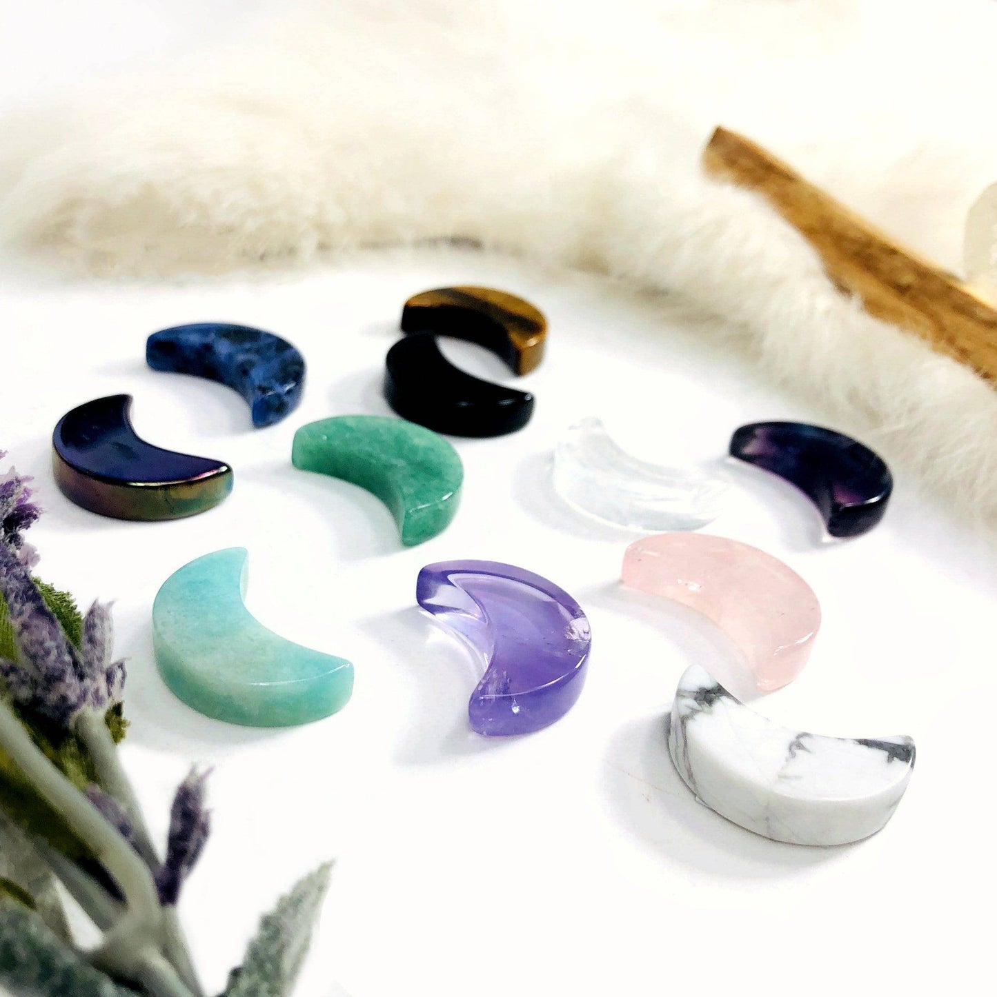 Crystal Gemstone Moon Cabochon