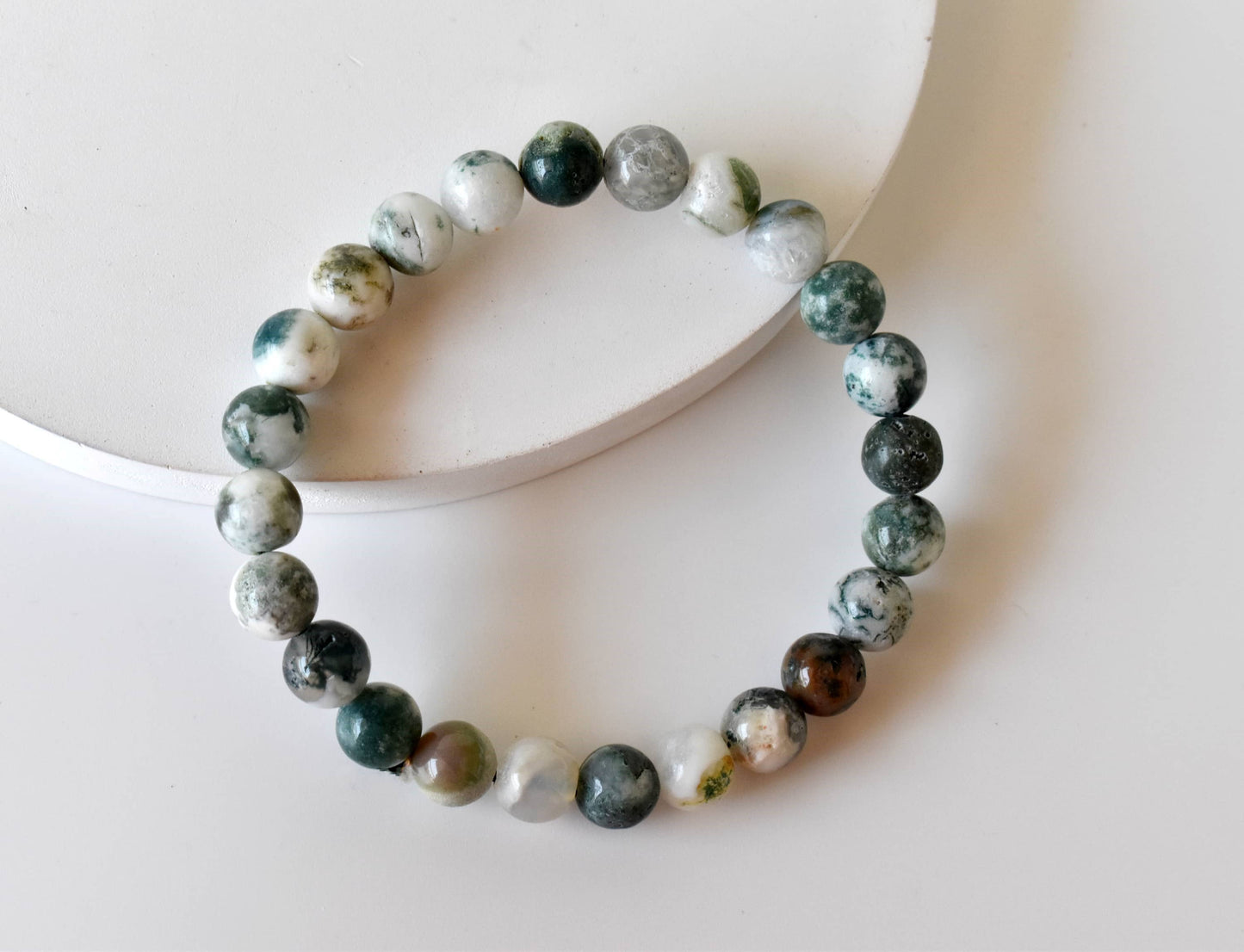 Tree Agate Bracelet 4mm