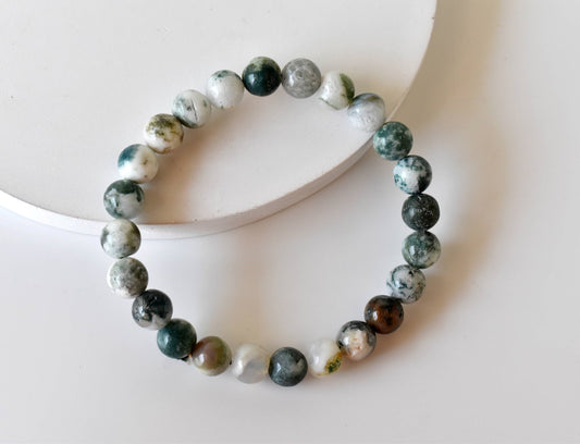 Tree Agate Bracelet 4mm