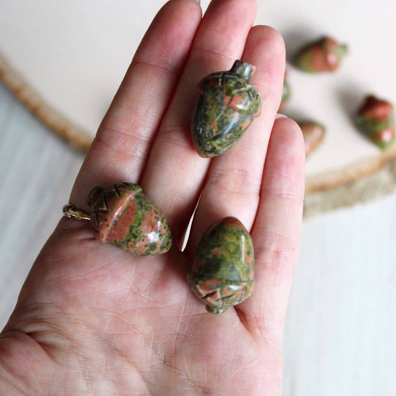 Unakite Jasper Acorn