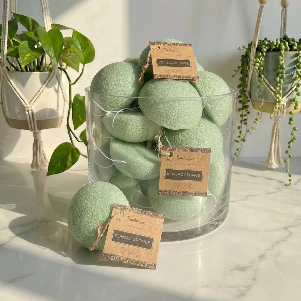 Natural Konjac Facial Cleansing Sponge | Charcoal
