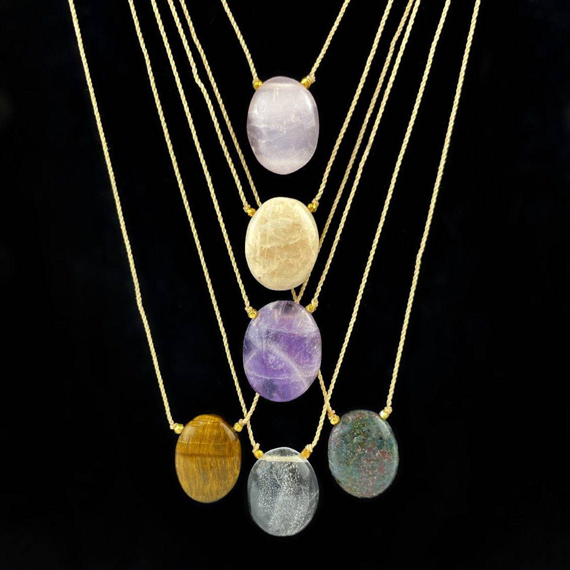 Worry Stone Necklace on Cord