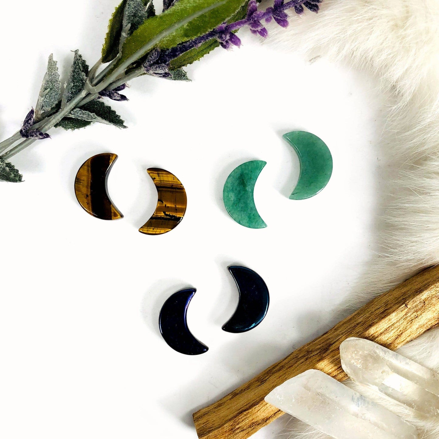 Crystal Gemstone Moon Cabochon