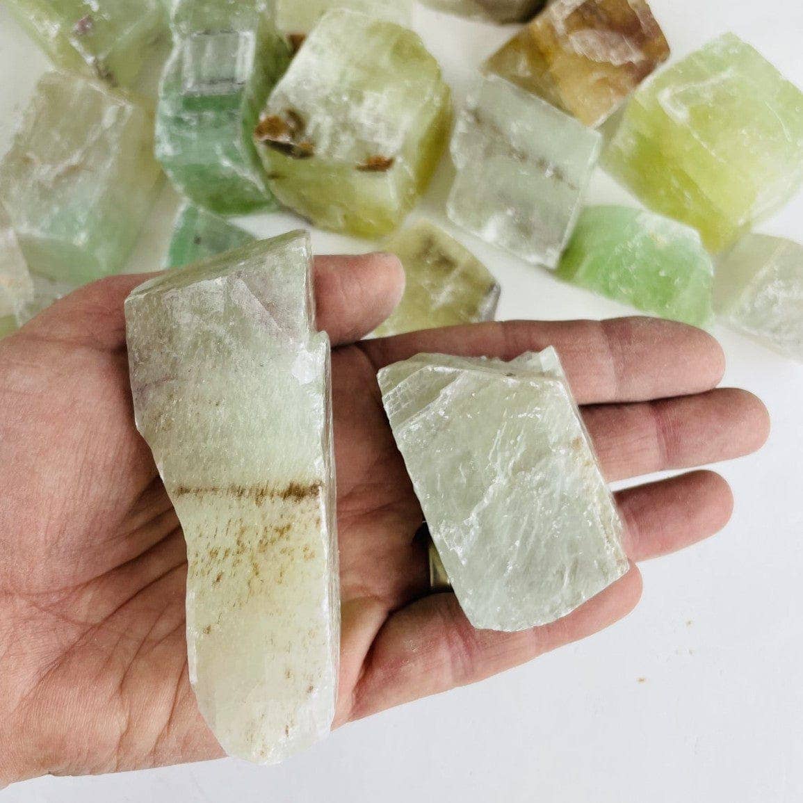 Rough Green Calcite Chakra Stone