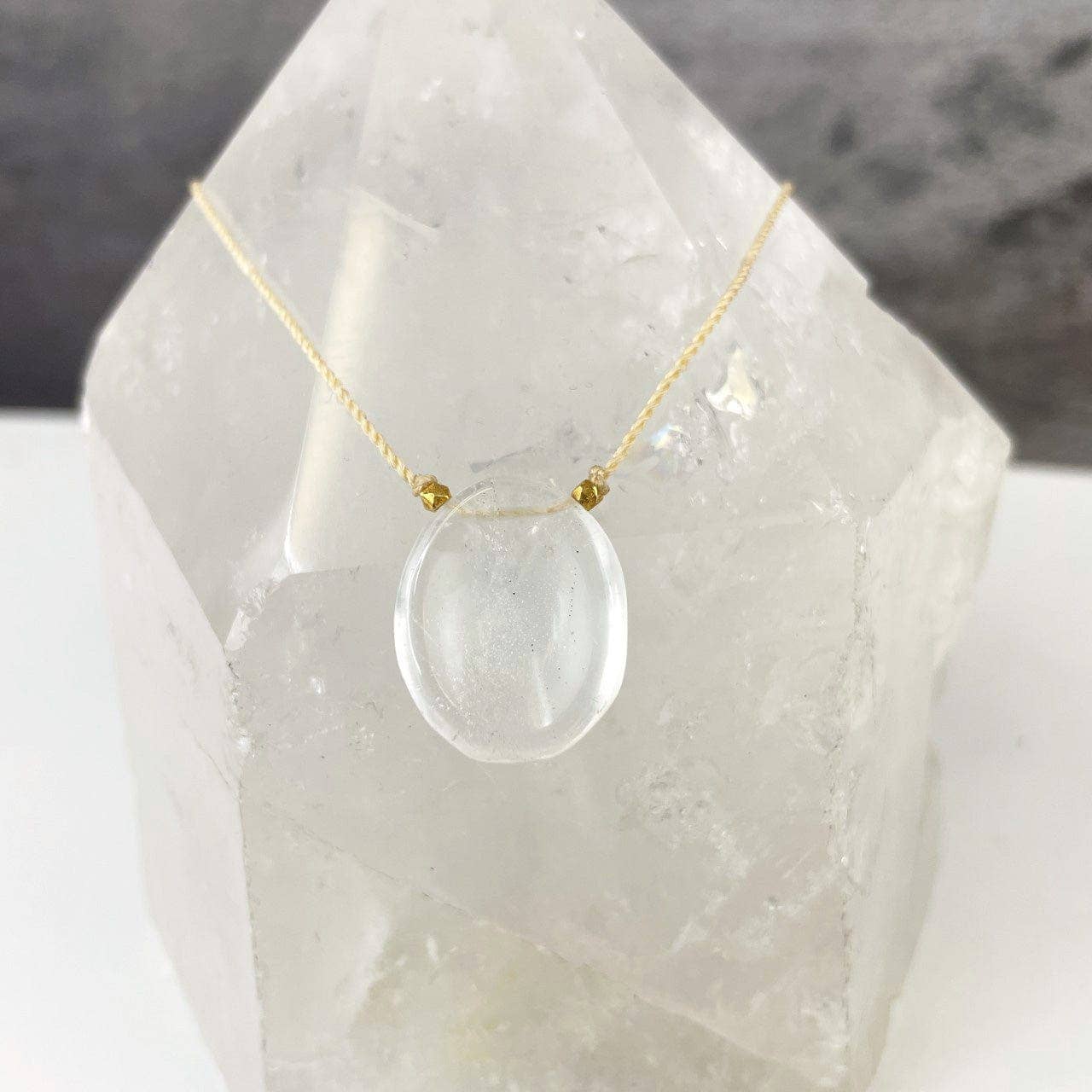Worry Stone Necklace on Cord